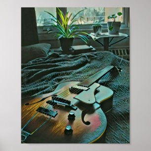 Acoustic guitar player poster