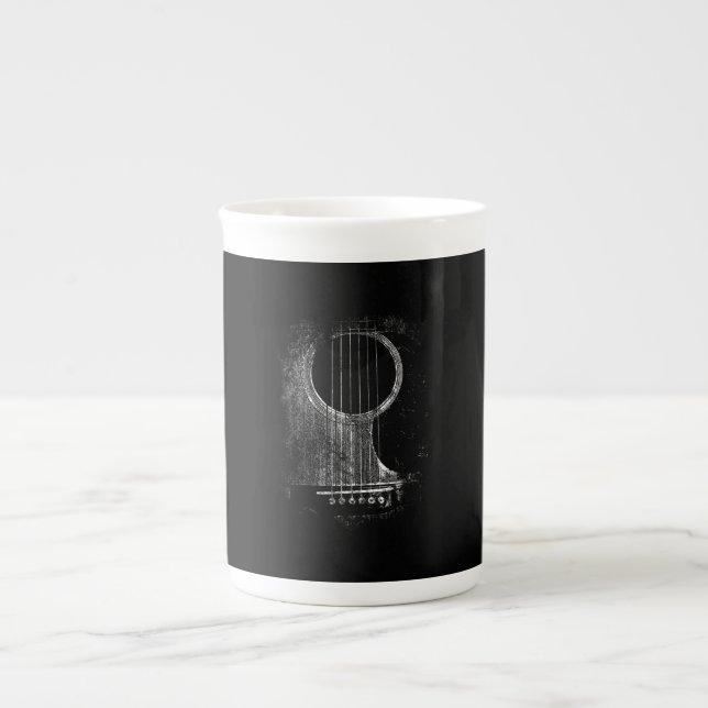 Acoustic Guitar Player Six String Rock & Roll Bone China Mug (Front)