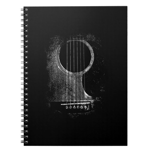 Acoustic Guitar Player Six String Rock & Roll Notebook (Front)