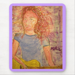 acoustic guitar sand sketch mouse pad