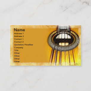 Acoustic Guitar Strings Business Card
