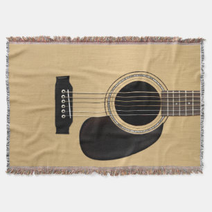 Acoustic Guitar Throw Blanket