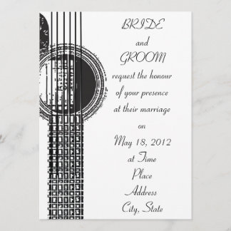 Acoustic Guitar Wedding Invitation