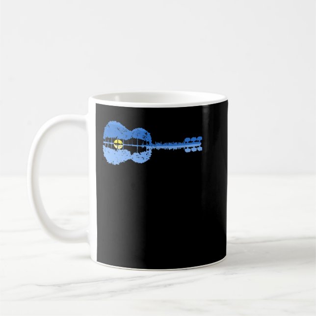 Acoustic Guitarreeline Sunset Six String Guitar Gi Coffee Mug (Left)
