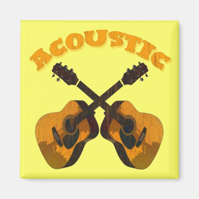 ACOUSTIC GUITARS MAGNET (Front)