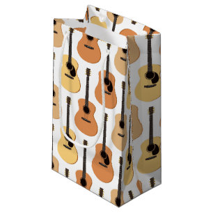 Acoustic Guitars Pattern Small Gift Bag