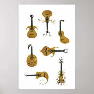 Acoustic Guitars Poster