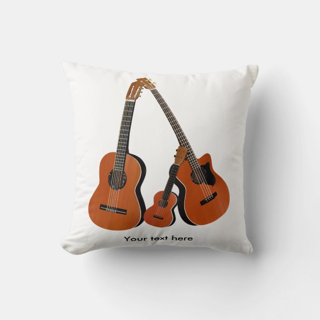Acoustic Instruments Throw Pillow (Front)