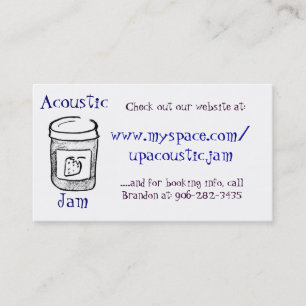 Acoustic Jam Buisness Cards