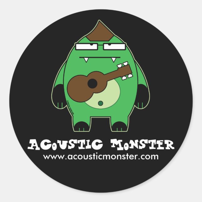 Acoustic Monster Stickers - Large Size (Front)