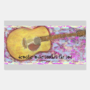 acoustic music soothes the soul sticker
