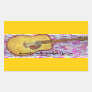 acoustic music soothes the soul sticker
