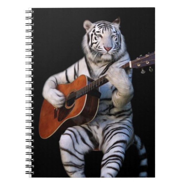 Acoustic Tiger Study – Aesthetic Notebook (Front)
