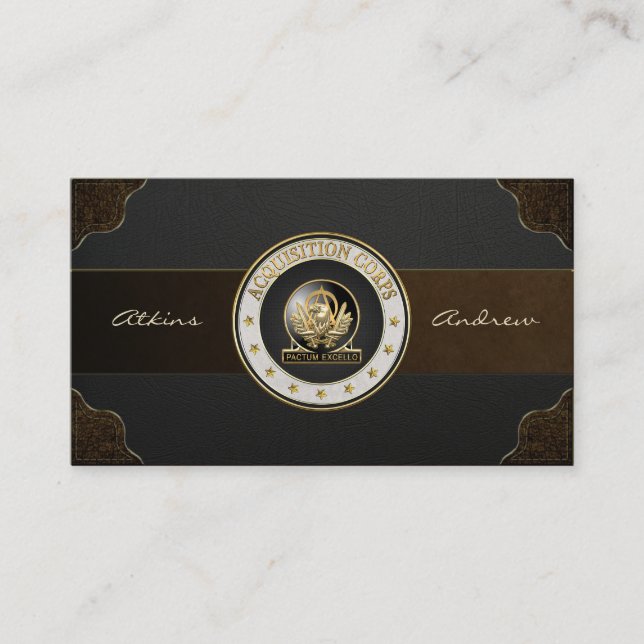 Acquisition Corps (AAC) Regimental Insignia [3D] Business Card (Front)
