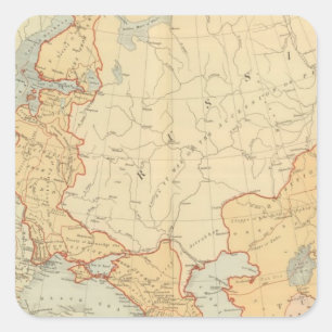 Acquisitions of Russia in Europe, Central Asia Square Sticker
