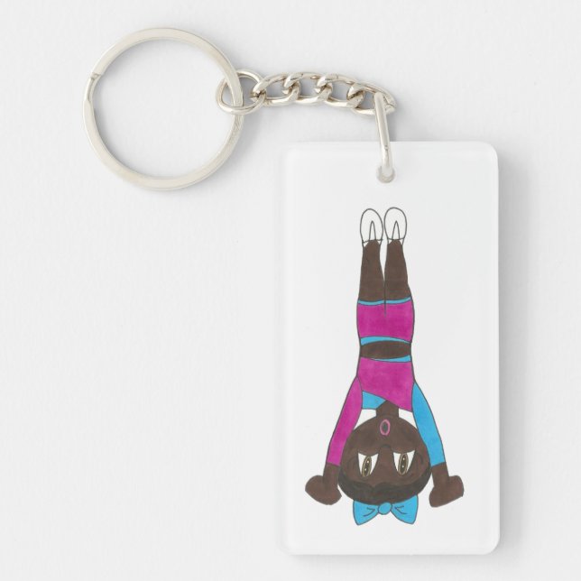 Acro Acrobatics Gymnast Tumbling Acrobat Dance Keychain (Front)