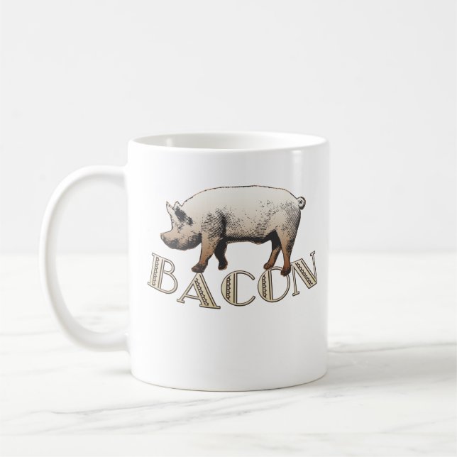 Acrobat BACON Pig Coffee Mug (Left)