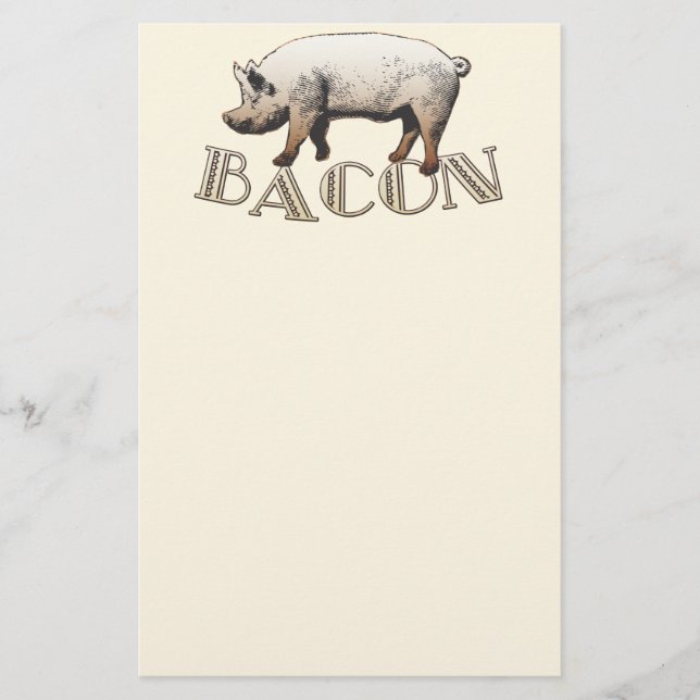 Acrobat BACON Pig Stationery (Front)