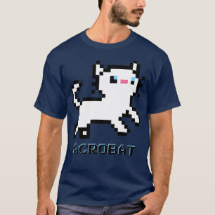 Acrobat Cat White TShirt