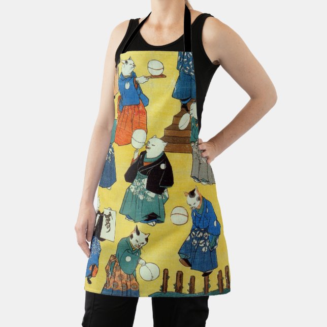 Acrobat of the Cats, Kuniyoshi, Ukiyo-e Apron (Insitu)