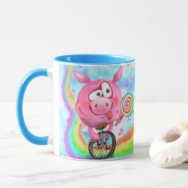 Acrobat Pig Mug (With Donut)