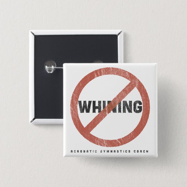 Acrobatic Gymnastics Coach Button (Front & Back)