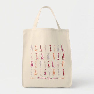 Acrobatic Gymnastics Skills Montage Tote Bag