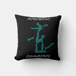 Acrobatic Gymnastics Throw Pillow w/ up to 3 Names