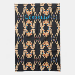 Acrobatic Vintage Pinups Thunder_Cove Kitchen Towel