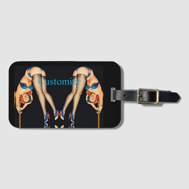 Acrobatic Vintage Pinups Thunder_Cove Luggage Tag (Front Horizontal)