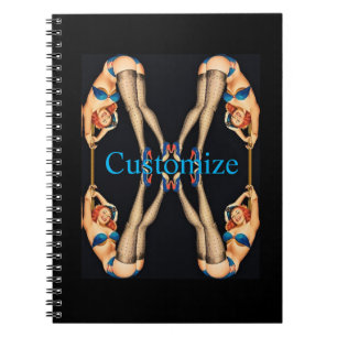 Acrobatic Vintage Pinups Thunder_Cove Notebook