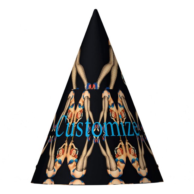 Acrobatic Vintage Pinups Thunder_Cove Party Hat (Front)