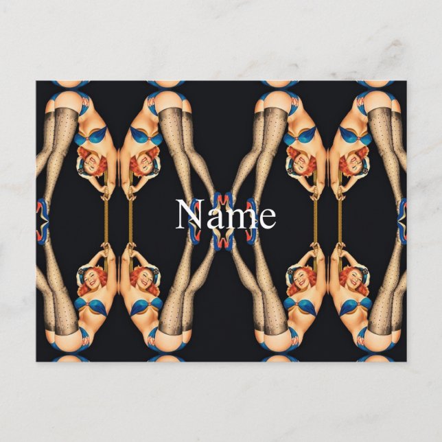 Acrobatic Vintage Pinups Thunder_Cove  Postcard (Front)