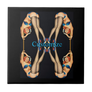 Acrobatic Vintage Pinups Thunder_Cove Tile