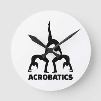 Acrobatics Round Clock