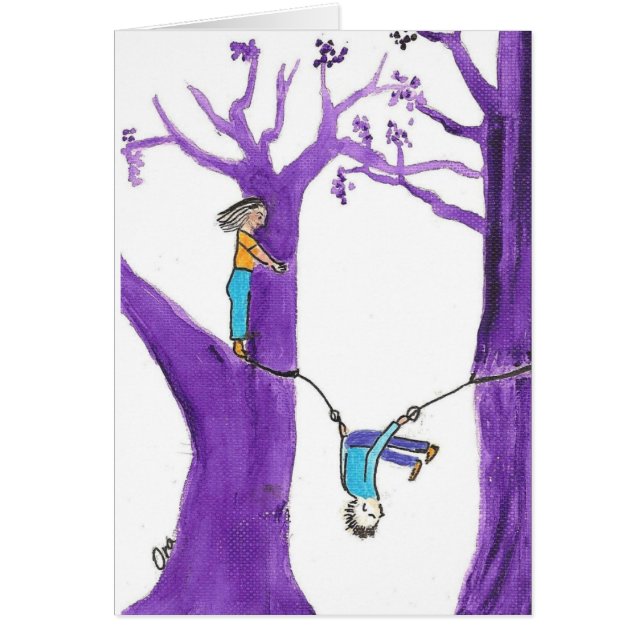 Acrobaties sur deux arbres pourpres (Devant)