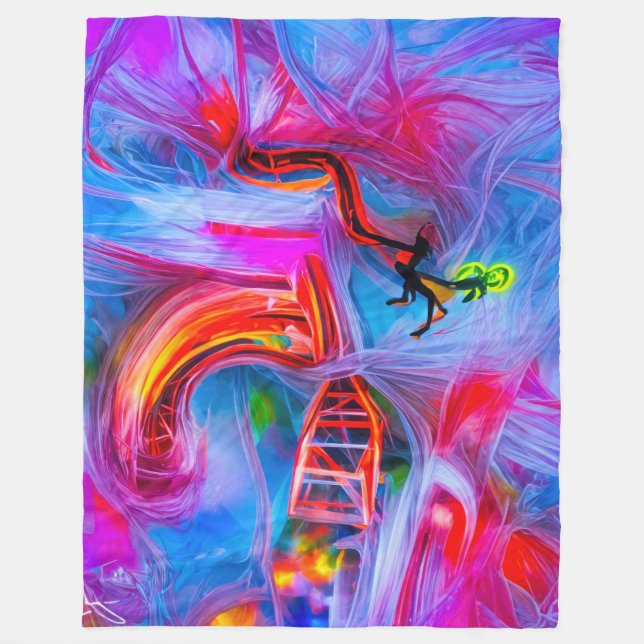 Acrophobia  fleece blanket (Front)