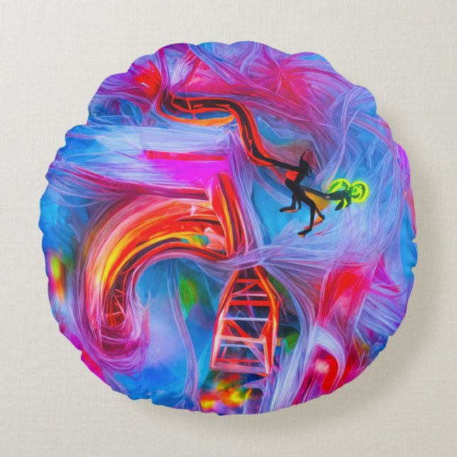 Acrophobia  round pillow (Front)