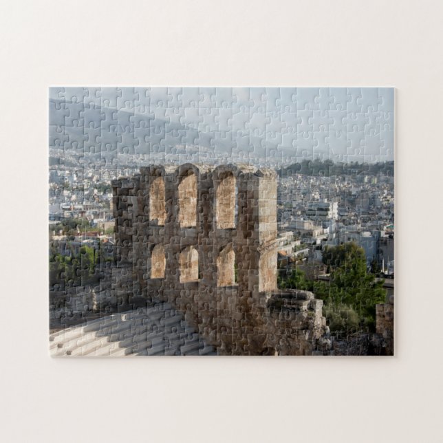 Acropolis Ancient ruins overlooking Athens Jigsaw Puzzle (Horizontal)