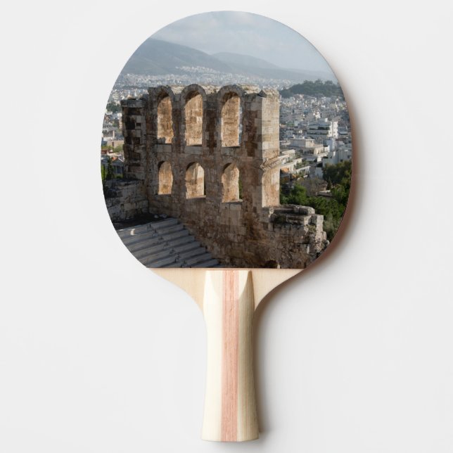 Acropolis Ancient ruins overlooking Athens Ping Pong Paddle (Front)