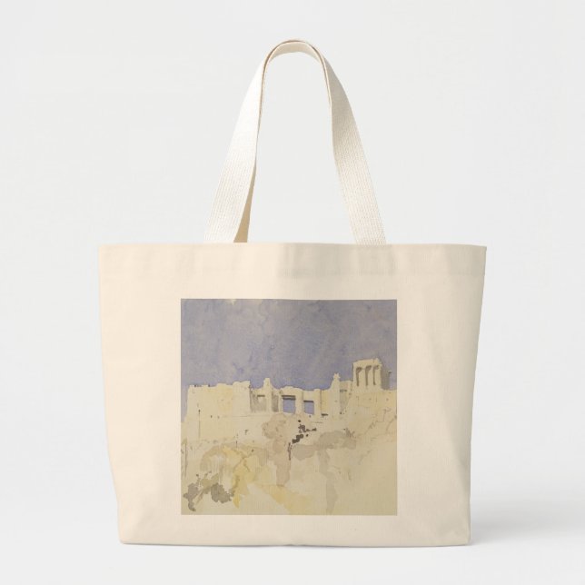 Acropolis Athens 1994 Large Tote Bag (Front)
