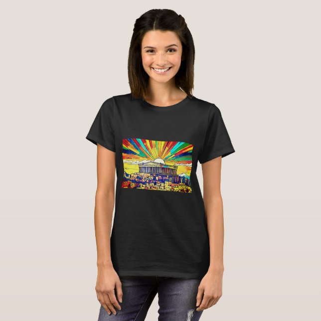 Acropolis Athens Glare T-Shirt (Front Full)