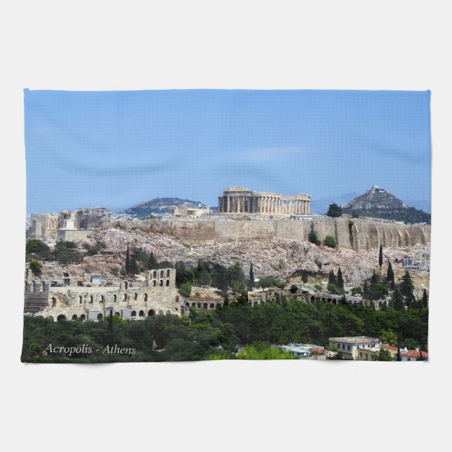 Acropolis – Athens Kitchen Towel (Horizontal)