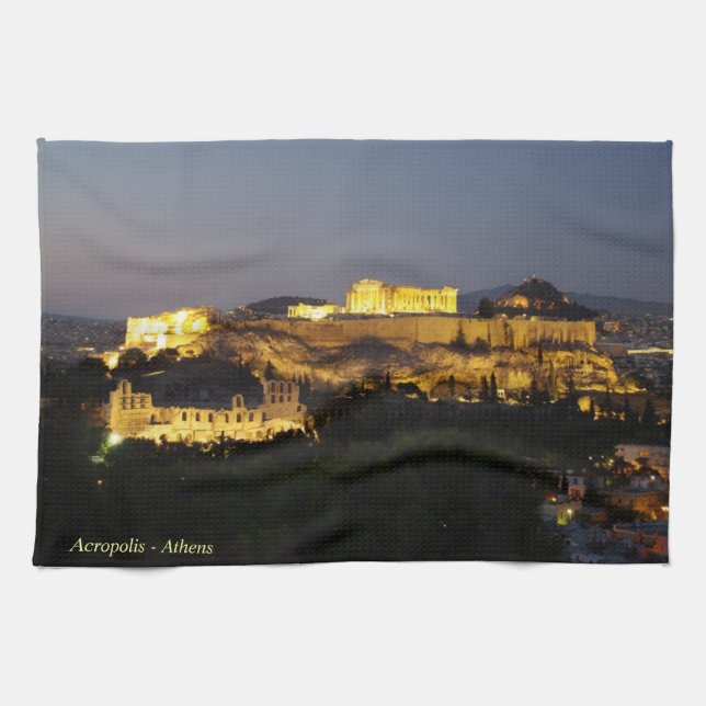 Acropolis - Athens Kitchen Towel (Horizontal)