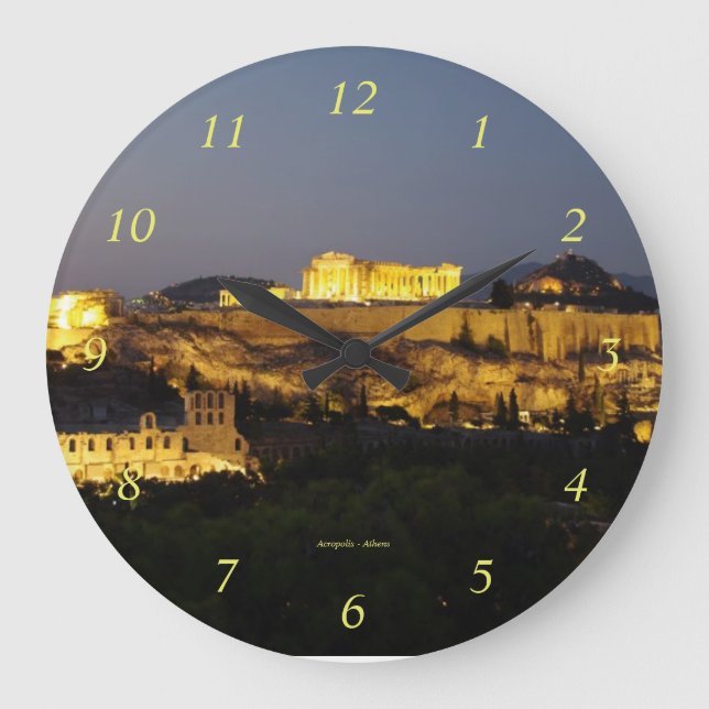 Acropolis – Athens Large Clock (Front)