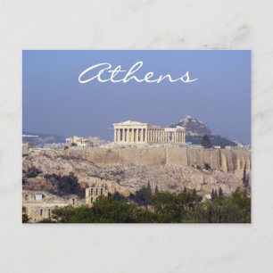 acropolis athens postcard