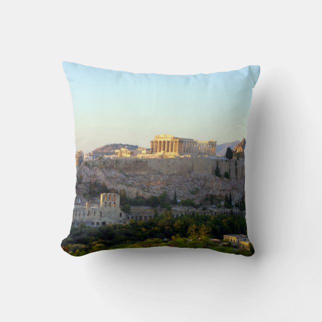 Acropolis – Athens Throw Pillow (Front)