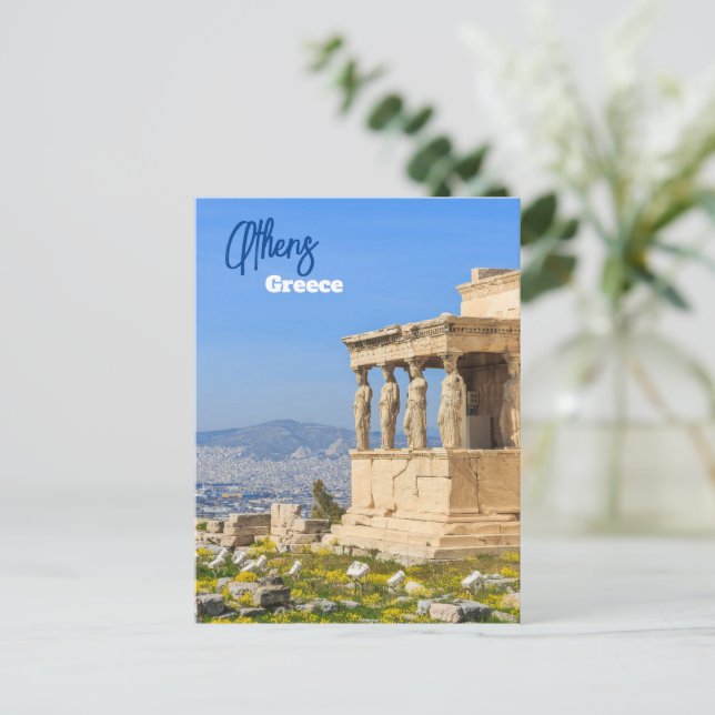 Acropolis Hill Athens Postcard – Ancient Greece (Standing Front)