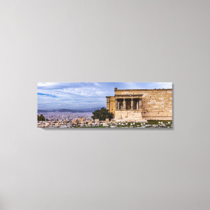 Acropolis with cloudy sky as background, Athens Canvas Print