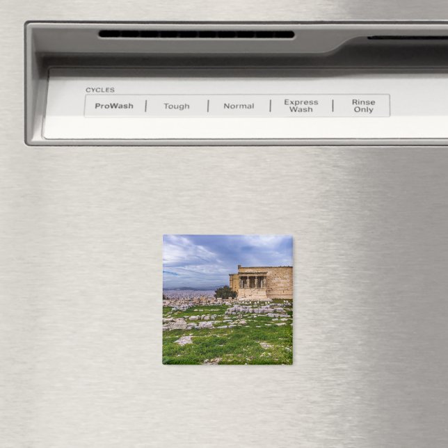 Acropolis with cloudy sky as background, Athens Magnet (In Situ (Dishwasher))